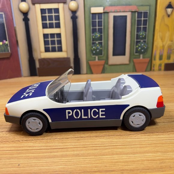 Vintage 1997 Playmobil Police Car Vehicle 90's Toy with 3 Police Figures - Picture 9 of 12